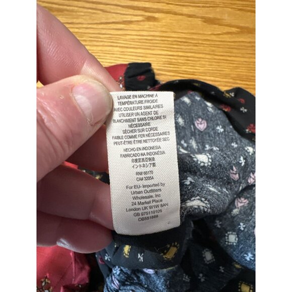 Free People Top Where We Roam Crossover Wrap Long Sleeve Printed Blouse Size S - Picture 11 of 12